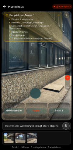 CAIPEX Begehungs-App auf dem Smartphone
